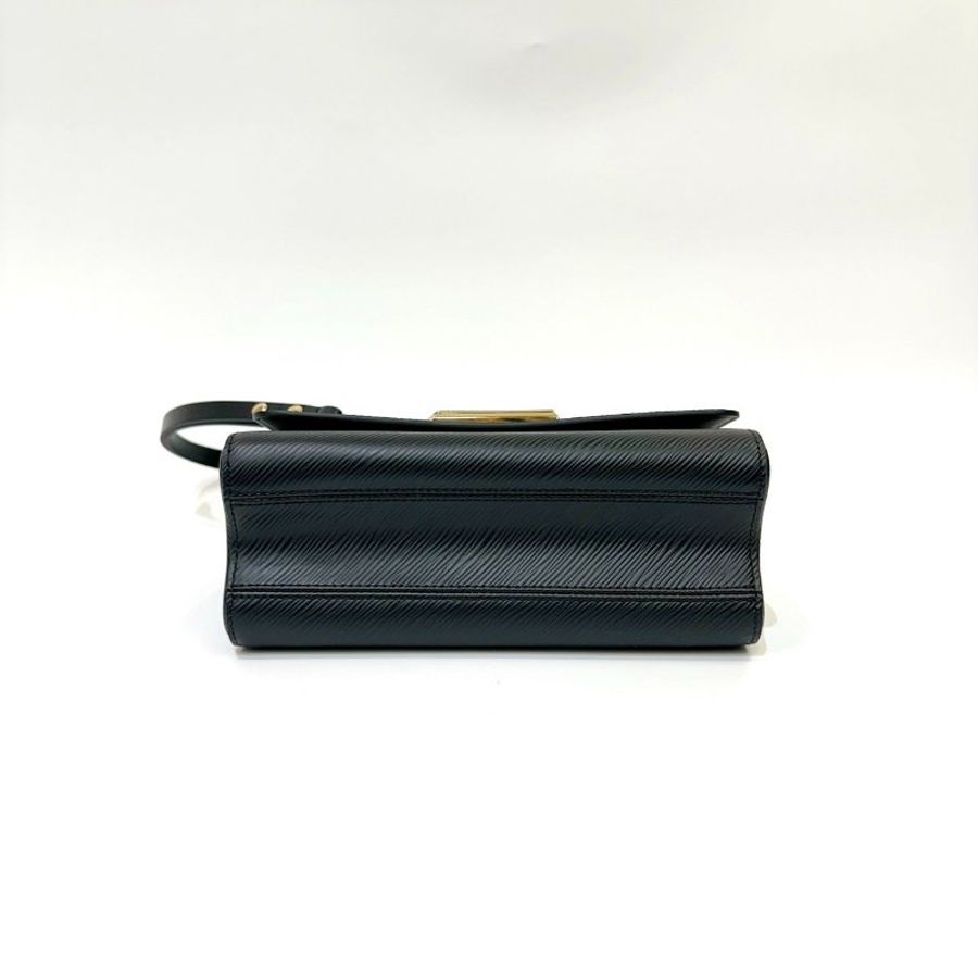 LV 黑Epi粉水晶鑽金轉釦twist MM手提斜背包M21031-3