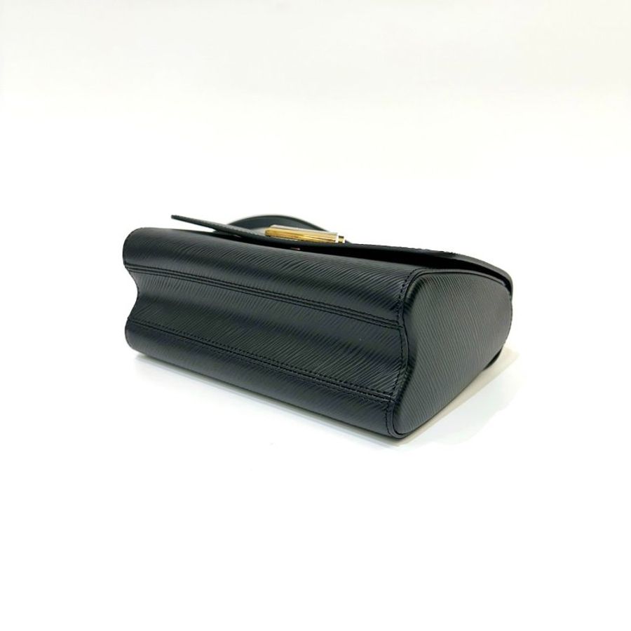 LV 黑Epi粉水晶鑽金轉釦twist MM手提斜背包M21031-5