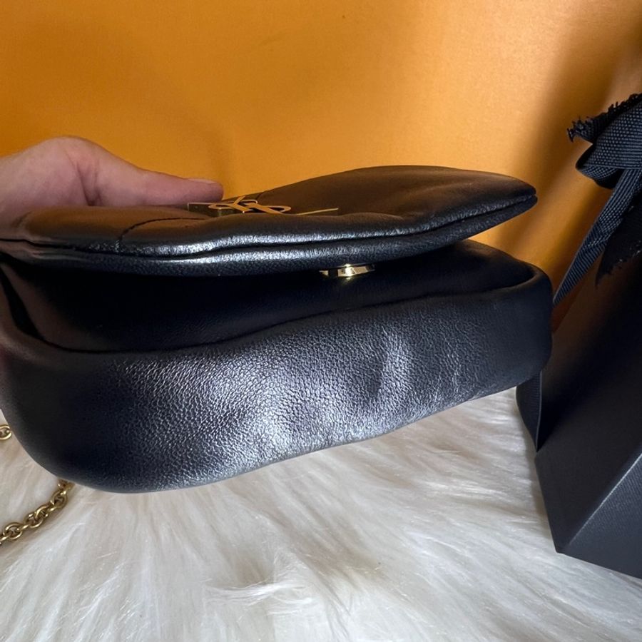 新款YSL黑金羊小馬鞍包-5