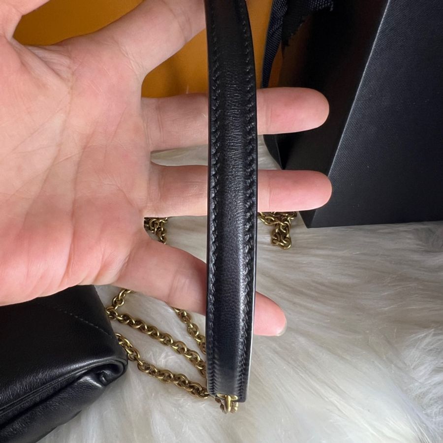 新款YSL黑金羊小馬鞍包-22