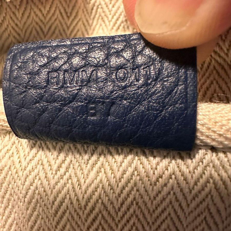 Hermes Victoria/35cm/PHW(雙色特別版 ★Dark Gray x Blue)-11