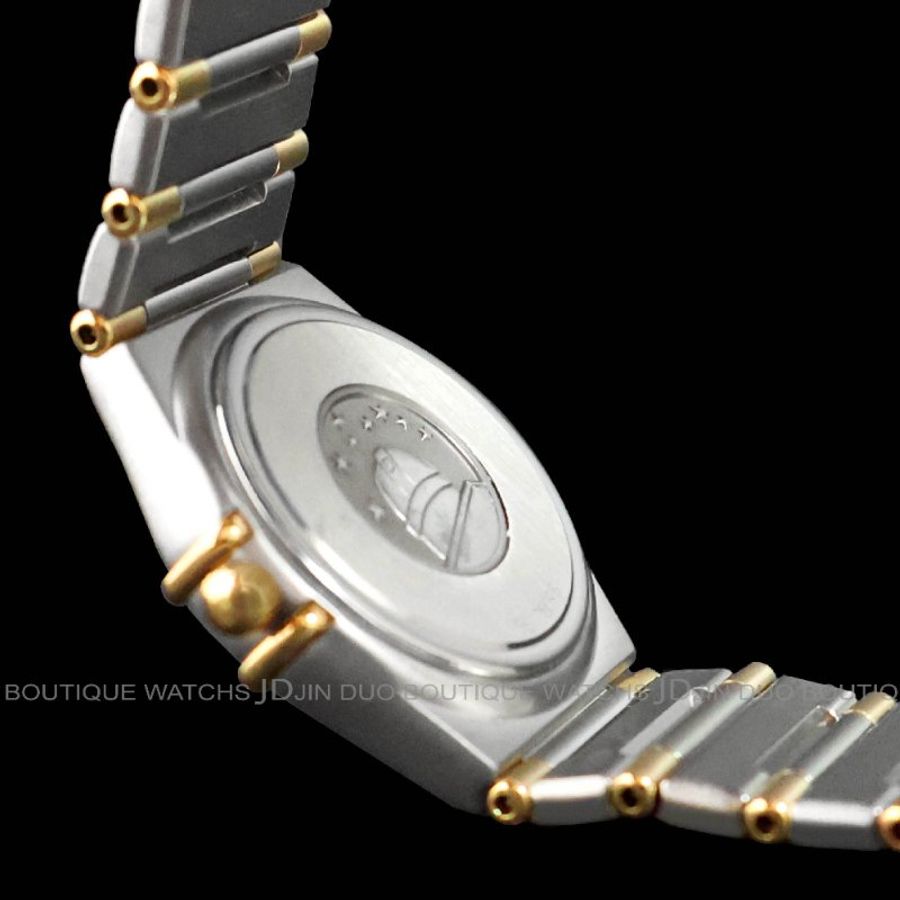 金鐸精品~2360 OMEGA 歐米茄 constellation 星座系列 玫瑰金白珍珠母貝面盤 石英女用鑽錶-4