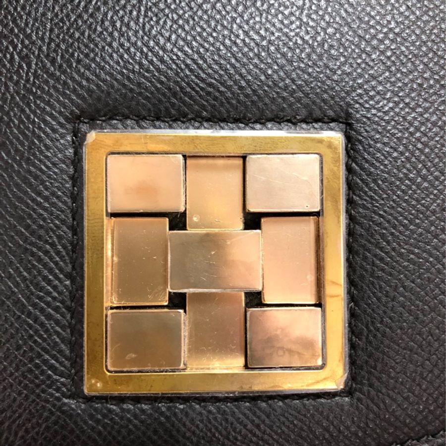 hermes愛馬仕 Mosaique 馬賽克19黑色金扣Epsom皮 y刻 單肩斜挎包-6