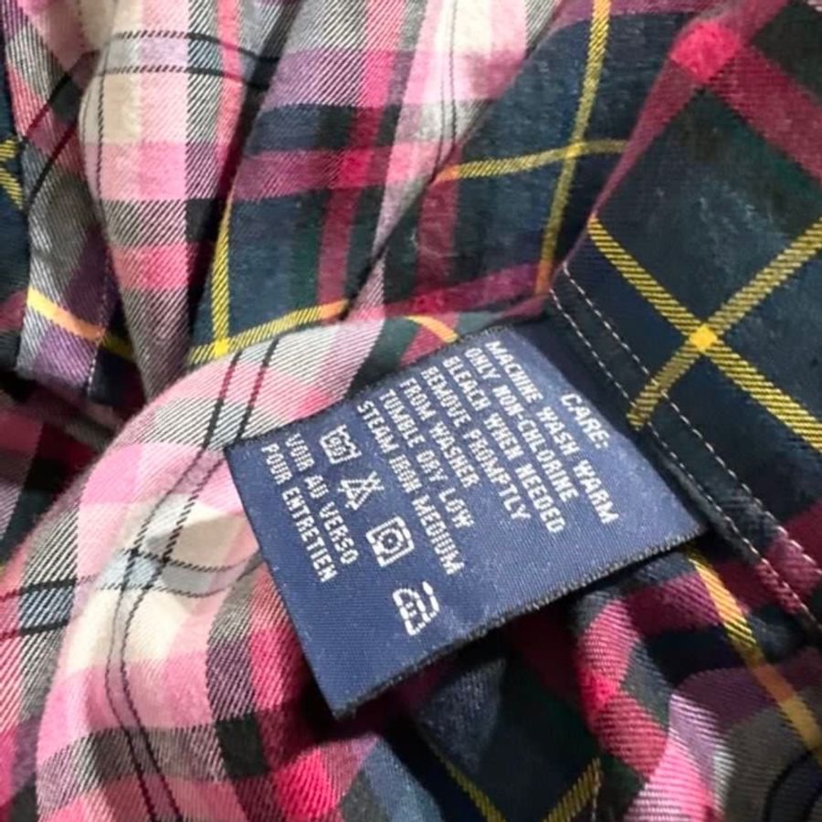 Ralph Lauren slim fit 小馬粉紫格紋襯衫 女 M-3