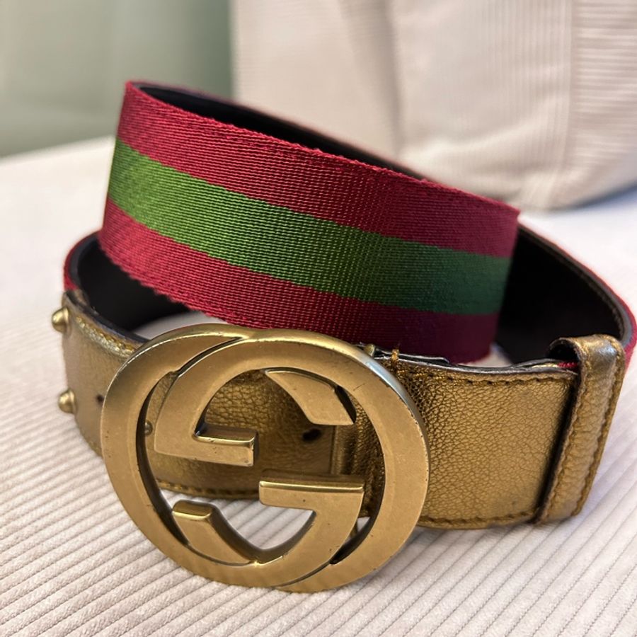 GUCCI經典雙G logo腰帶-0