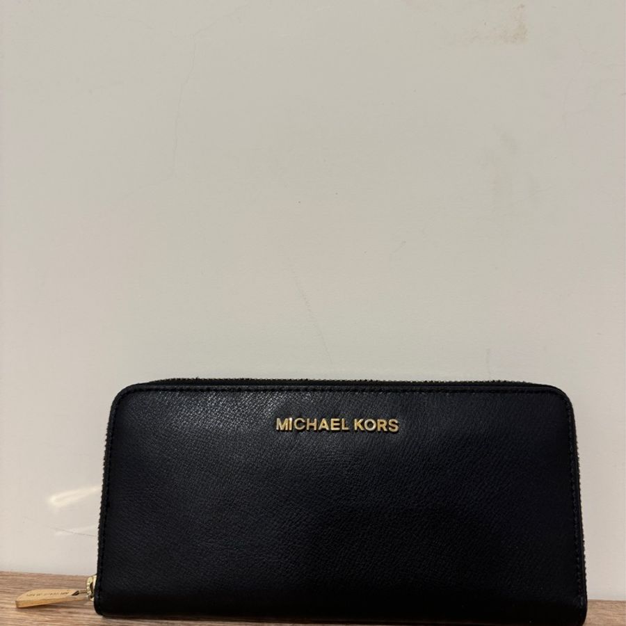 MICHAEL KORS經典MK金屬LOGO長夾-0