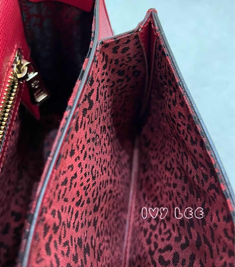 LONGCHAMP Le Pliage Heritage S 金釦牛皮斜背包 肩背包 二手精品-9