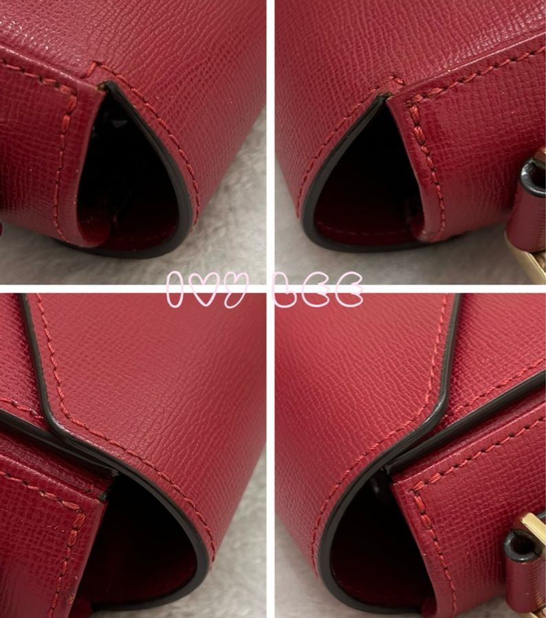 LONGCHAMP Le Pliage Heritage S 金釦牛皮斜背包 肩背包 二手精品-19