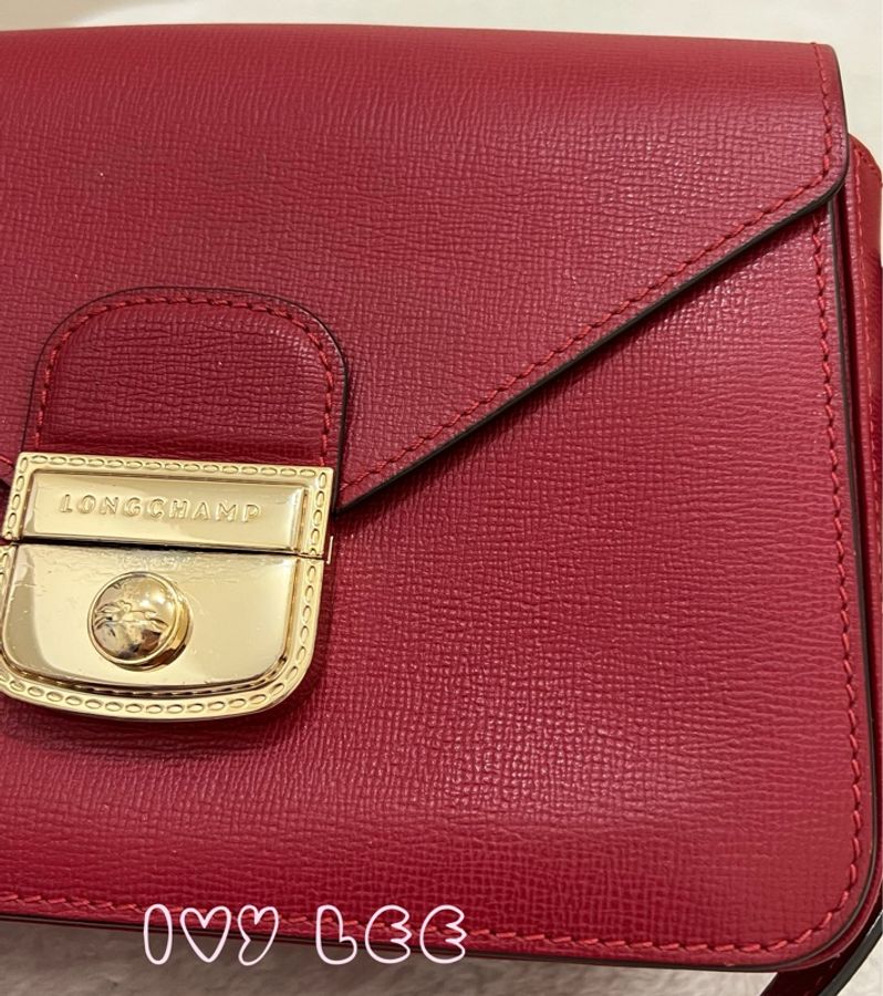 LONGCHAMP Le Pliage Heritage S 金釦牛皮斜背包 肩背包 二手精品-28