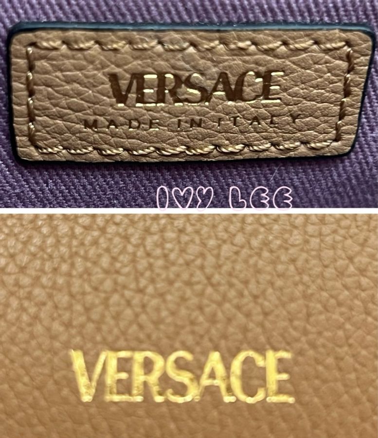 Versace 美杜莎頭皮革 焦糖奶茶色 肩背包 斜背包 1008100 二手精品-12