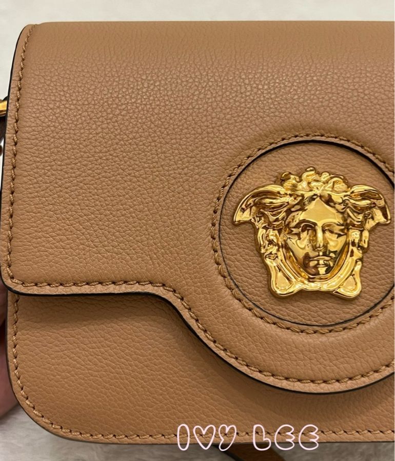 Versace 美杜莎頭皮革 焦糖奶茶色 肩背包 斜背包 1008100 二手精品-23