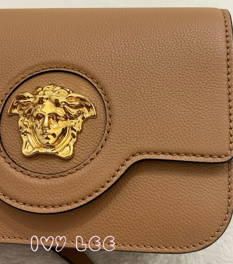 Versace 美杜莎頭皮革 焦糖奶茶色 肩背包 斜背包 1008100 二手精品-24