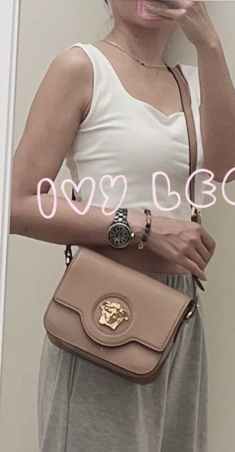 Versace 美杜莎頭皮革 焦糖奶茶色 肩背包 斜背包 1008100 二手精品-26