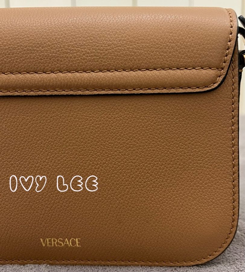 Versace 美杜莎頭皮革 焦糖奶茶色 肩背包 斜背包 1008100 二手精品-21
