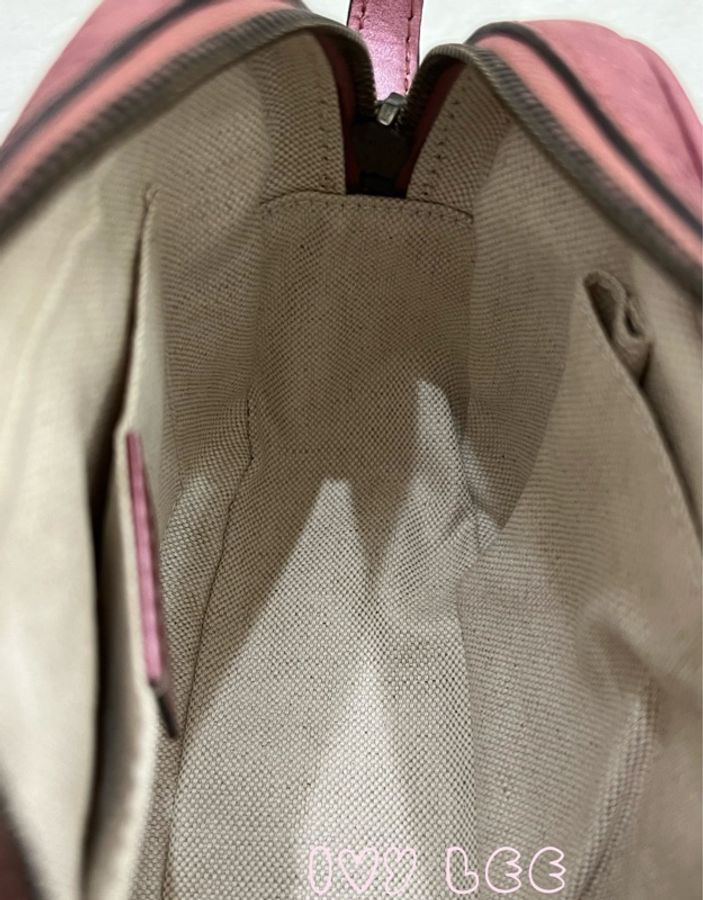 GUCCI sima 皮革 金屬 粉紅309538 單肩包 斜背包 相機包 二手精品-5