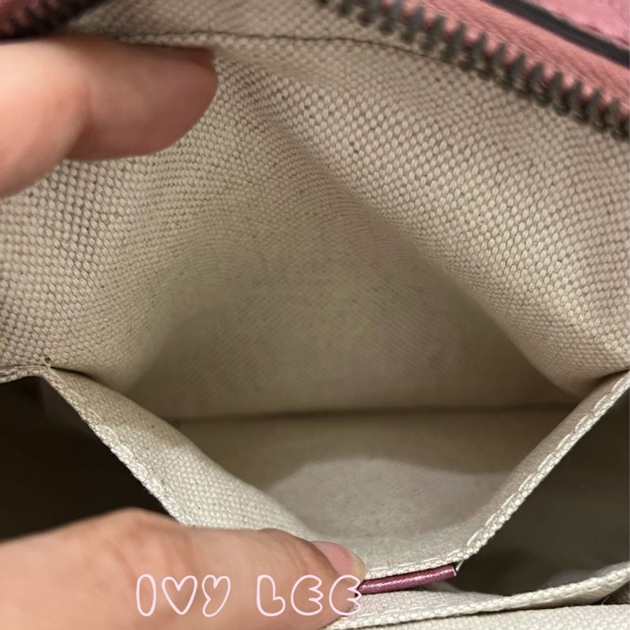 GUCCI sima 皮革 金屬 粉紅309538 單肩包 斜背包 相機包 二手精品-6