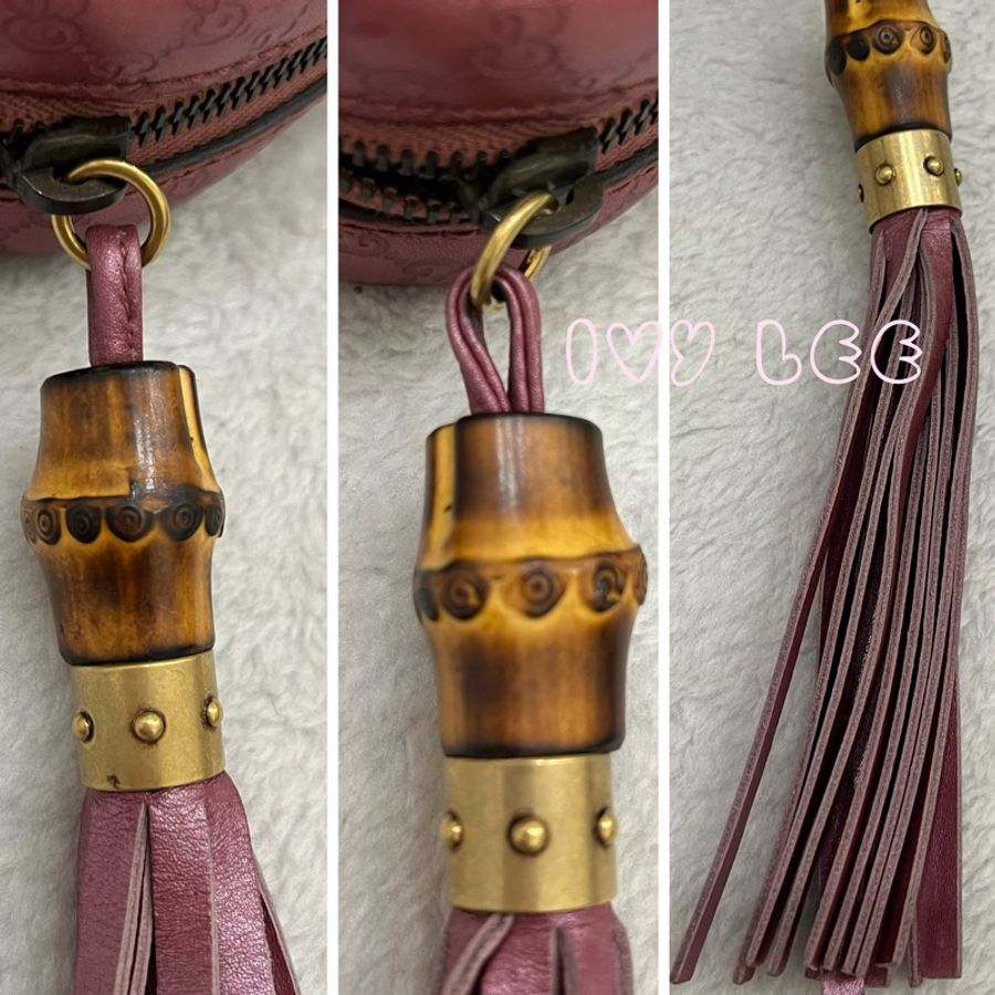 GUCCI sima 皮革 金屬 粉紅309538 單肩包 斜背包 相機包 二手精品-12