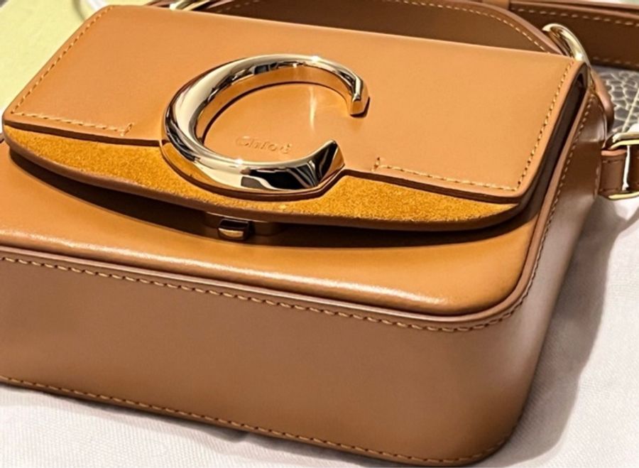 Chloe mini C Bag❤️ 小牛皮拼接手提斜背兩用包 敲可愛😘-2