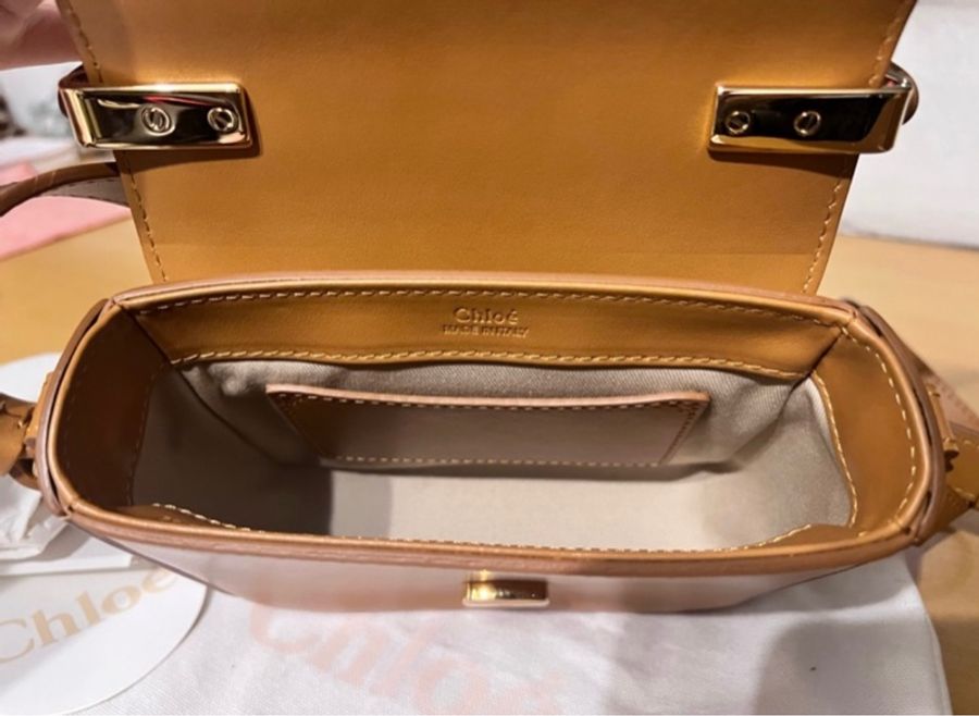 Chloe mini C Bag❤️ 小牛皮拼接手提斜背兩用包 敲可愛😘-4