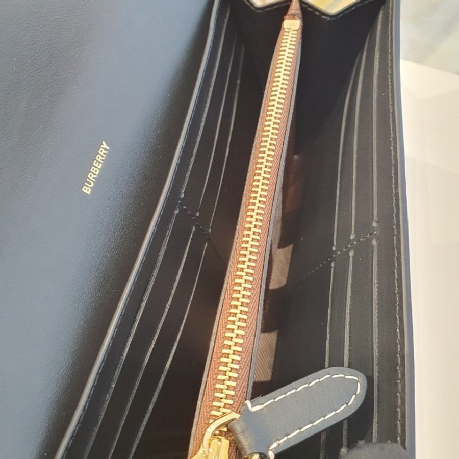 Burberry 80726681 深樺木棕色格紋長錢夾【促銷品】-5