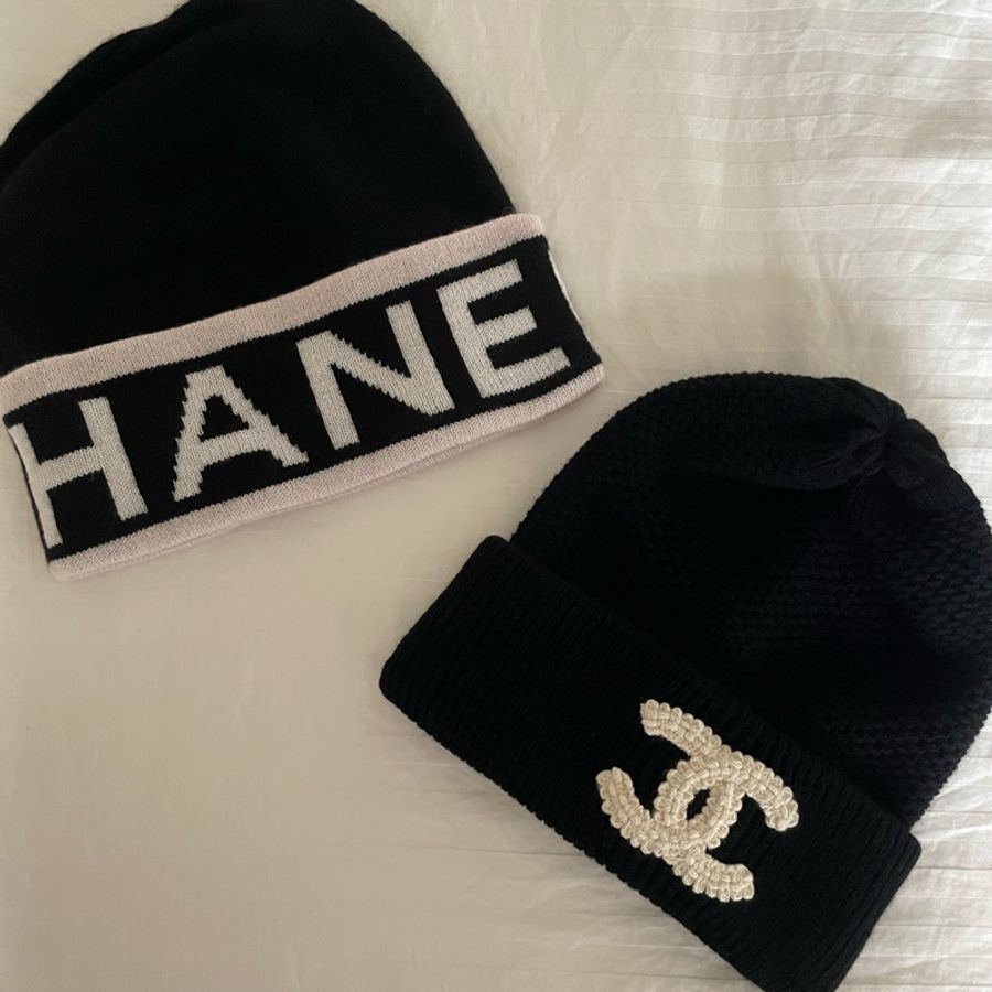 Chanel Logo毛帽-1