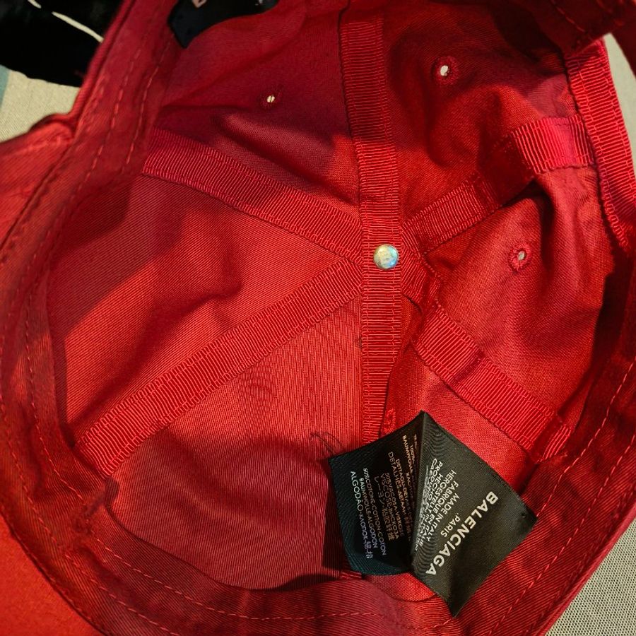 ㊣✨BALENCIAGA✨巴黎世家 紅色 刺繡 棒球帽 老帽 帽子/二手帽/二手精品/保證正品🌳二手樹屋🌳-9