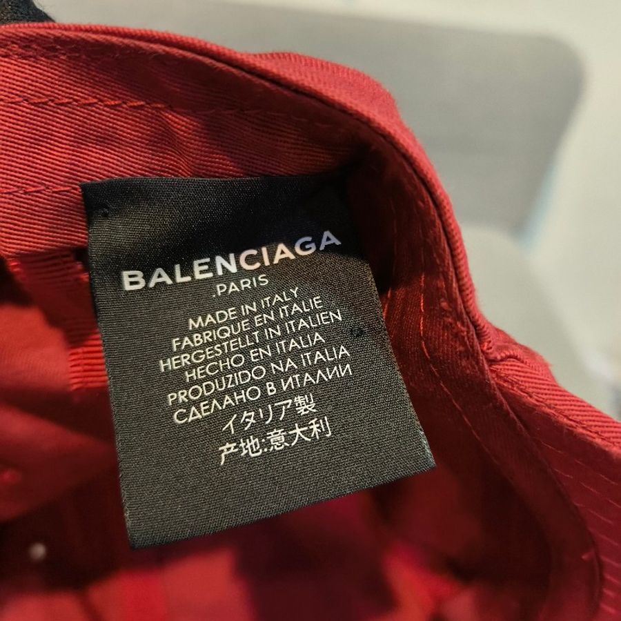 ㊣✨BALENCIAGA✨巴黎世家 紅色 刺繡 棒球帽 老帽 帽子/二手帽/二手精品/保證正品🌳二手樹屋🌳-12