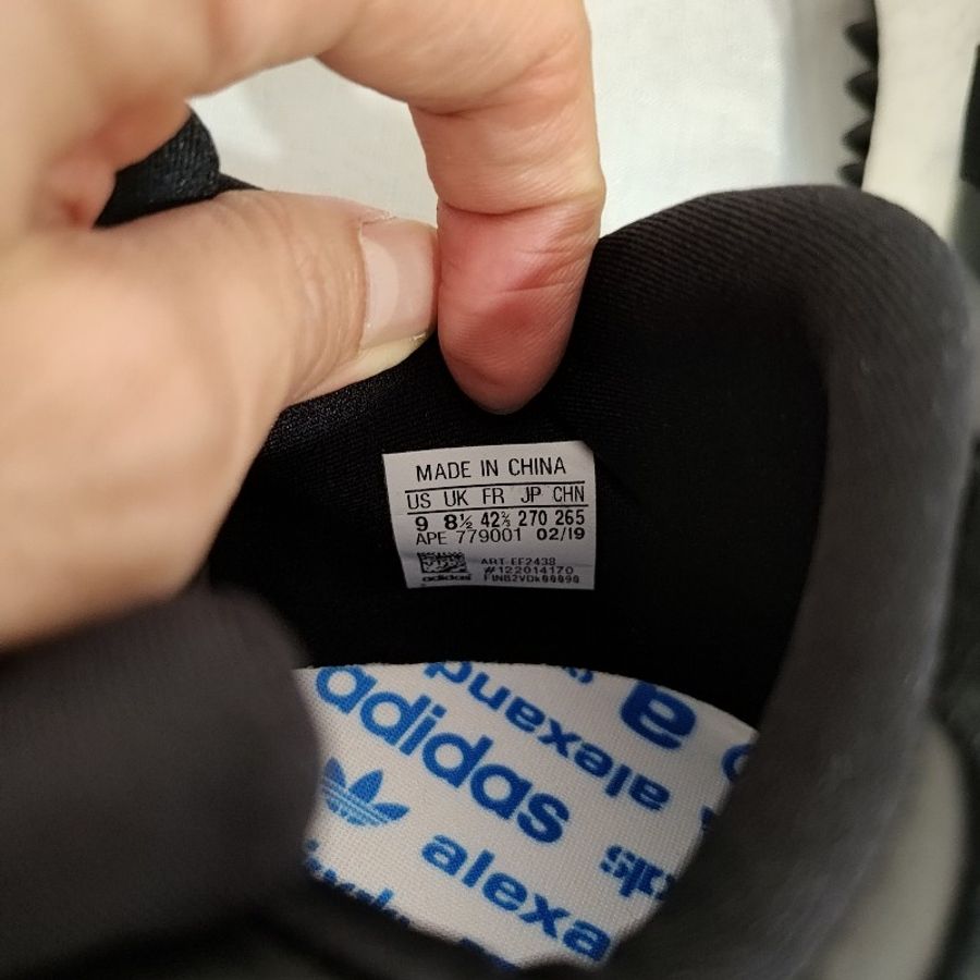 adidas Alexander wang 愛迪達 亞歷山大 王 聯名款基本款 黑色牛皮 logo aw wangbody run 運動鞋休閒鞋 聯名款全新-9