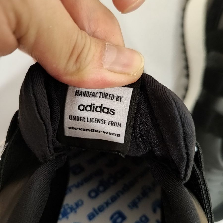 adidas Alexander wang 愛迪達 亞歷山大 王 聯名款基本款 黑色牛皮 logo aw wangbody run 運動鞋休閒鞋 聯名款全新-10