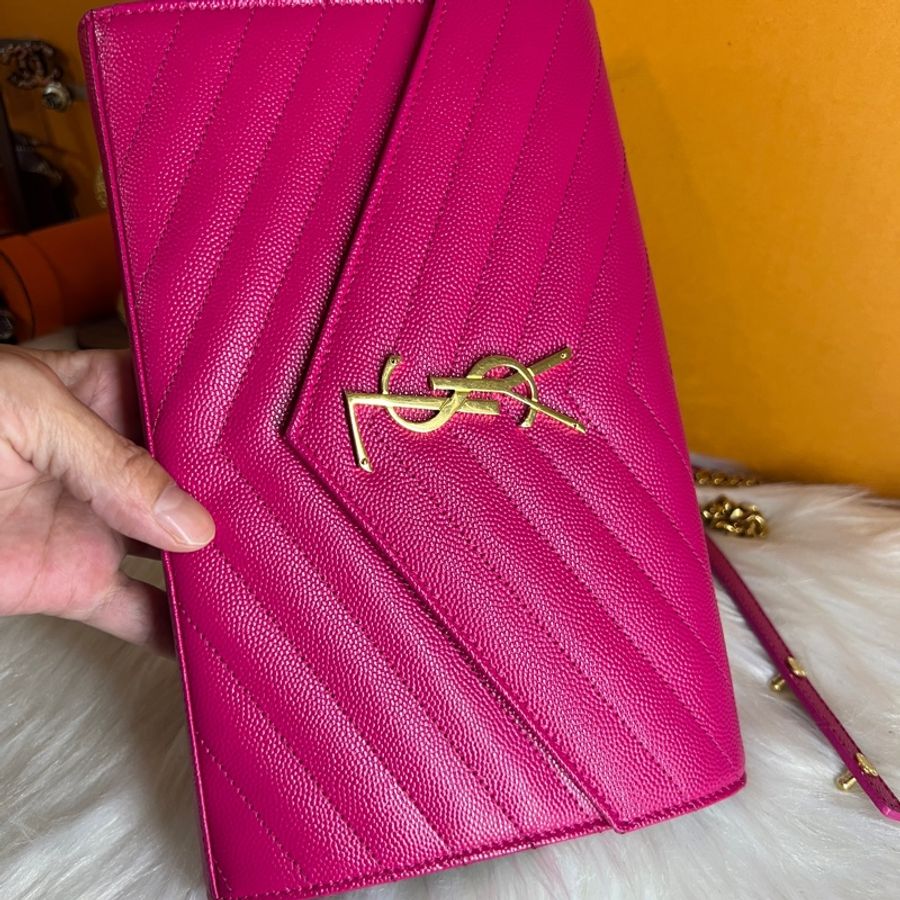 YSL WOC大款22cm荔枝金扣-22