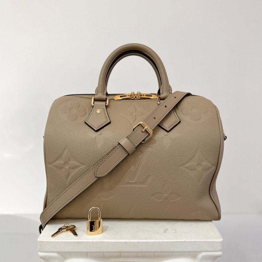 LV 奶茶老花Speedy25 波士頓包-0