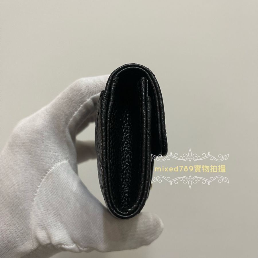 Chanel 香奈兒 小皮件 🔥 黑金牛卡包 卡夾🇹🇼 金扣 牛皮-3