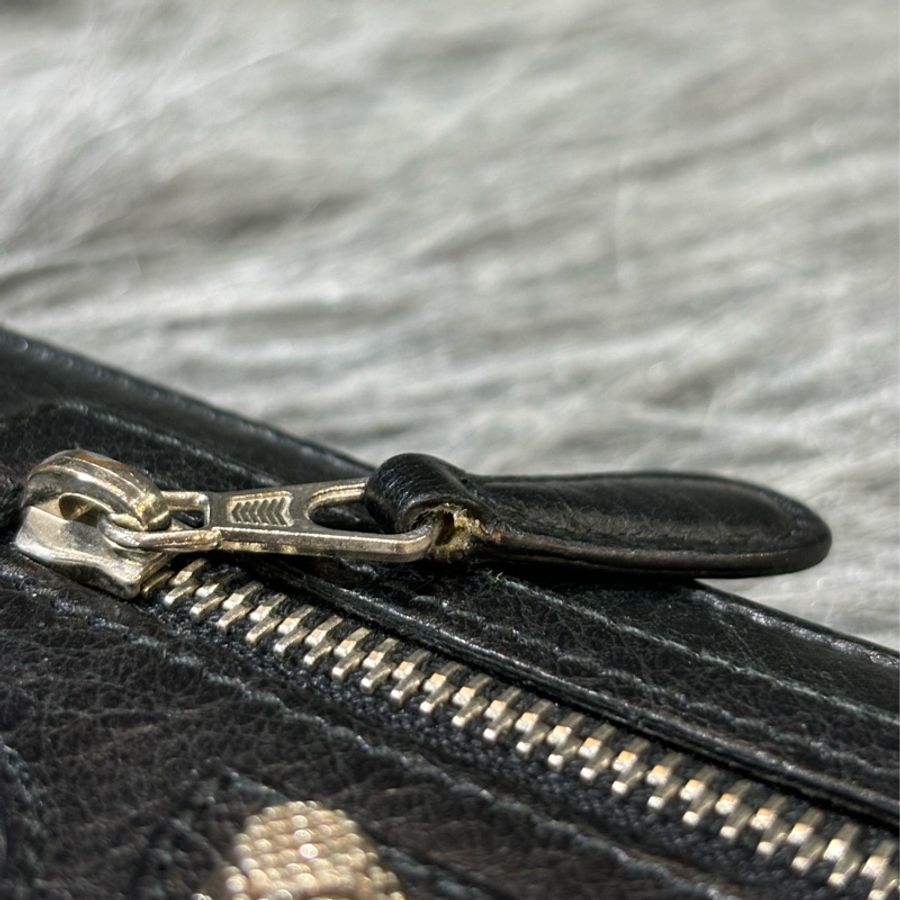 BALENCIAGA 巴黎世家 253053 黑 全皮 銀釦 小釦 拉鍊 長夾 發財夾 皮夾-16