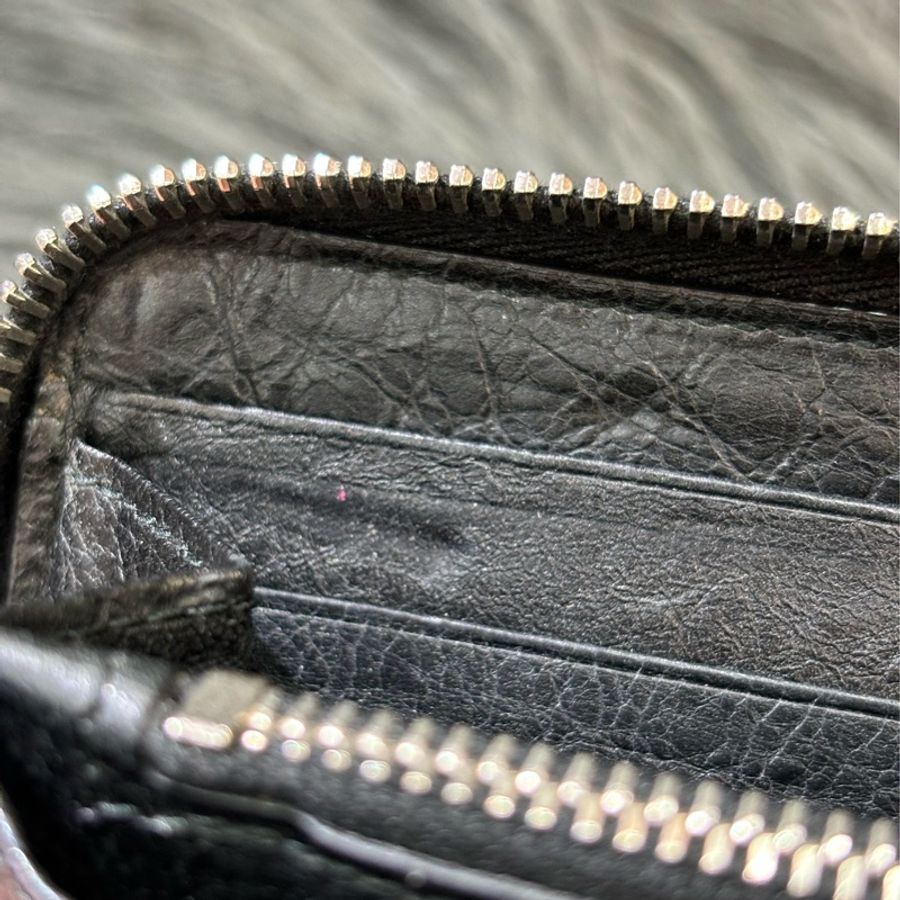 BALENCIAGA 巴黎世家 253053 黑 全皮 銀釦 小釦 拉鍊 長夾 發財夾 皮夾-25