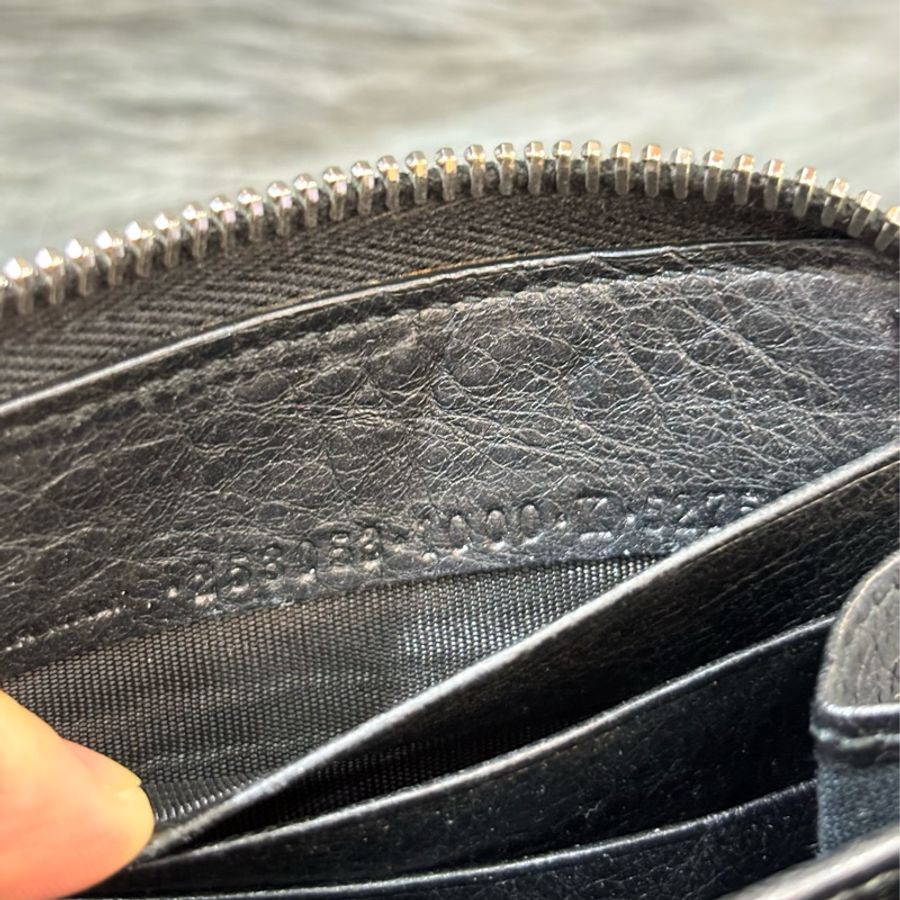 BALENCIAGA 巴黎世家 253053 黑 全皮 銀釦 小釦 拉鍊 長夾 發財夾 皮夾-34