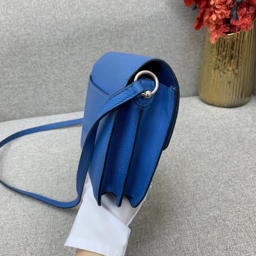 Hermes愛馬仕Roulis19豬鼻子b3坦尚尼亞藍銀扣X刻-2