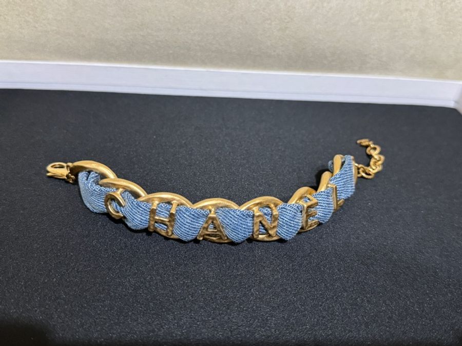Chanel 牛仔穿鍊手鍊-1