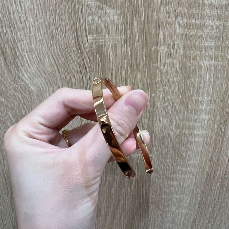 Hermes 750玫瑰金7顆卯釘手鐲-1