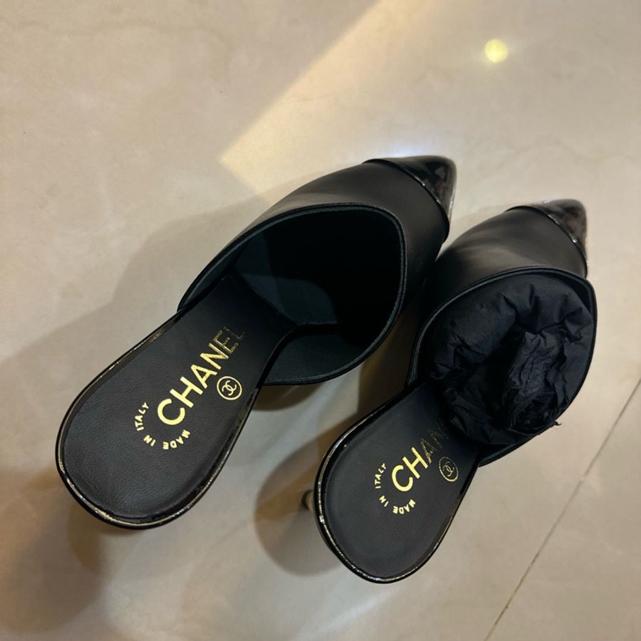 Chanel 稀有珍珠高跟謬斯鞋-7
