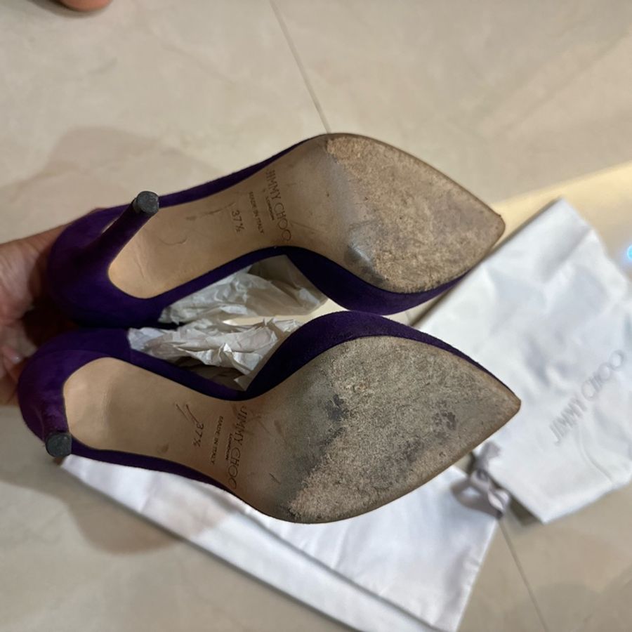 Jimmy Choo 紫色設計感高跟鞋 37.5-5