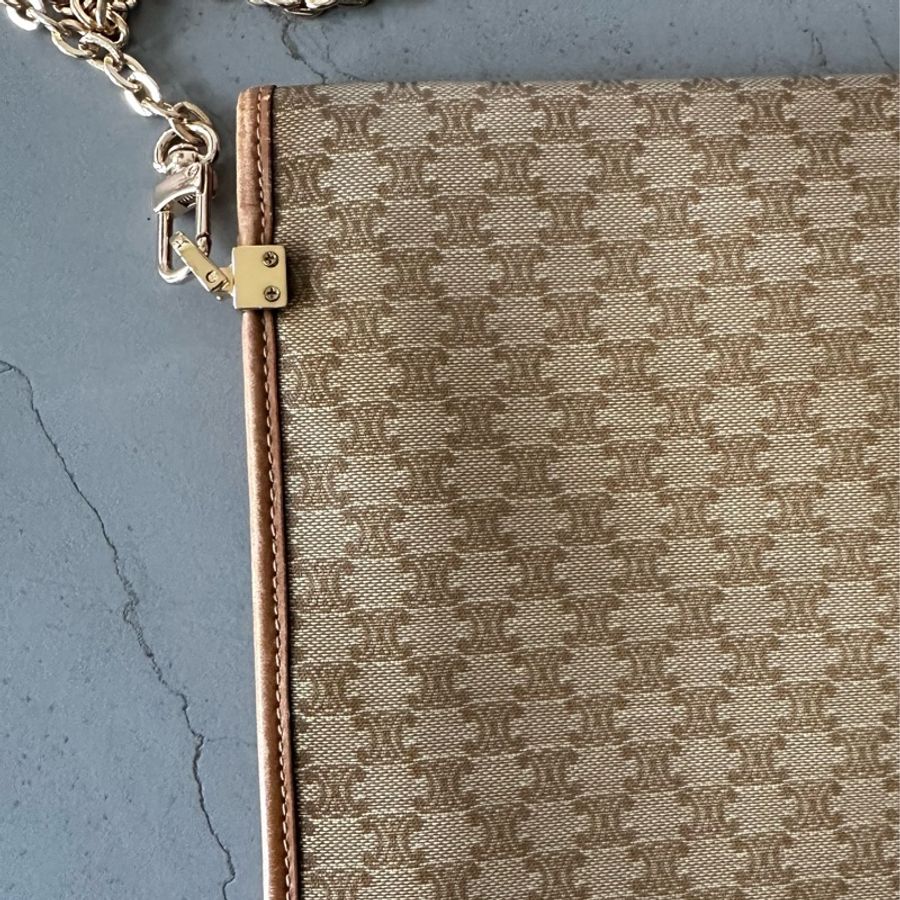 Celine vintage 凱旋門信封手提袋-13