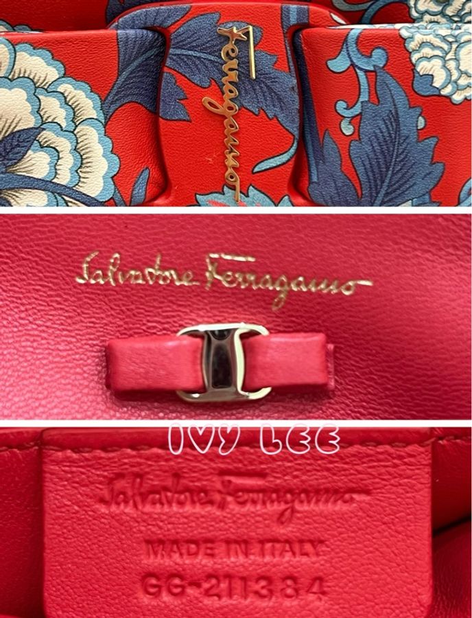 Salvatore Ferragamo小牛皮 牛年特別版 Viva 蝴蝶結 單肩包 二手精品-15