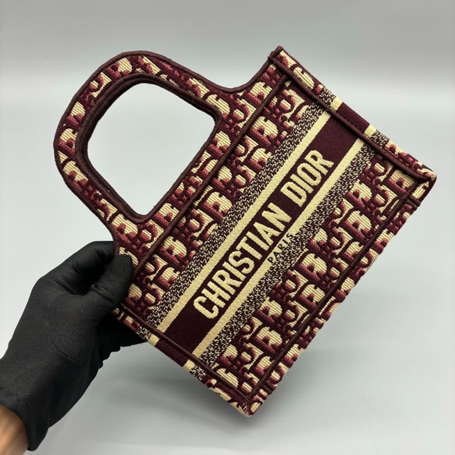 Christian Dior 刺繡老花 Book mini 托特手提包-5