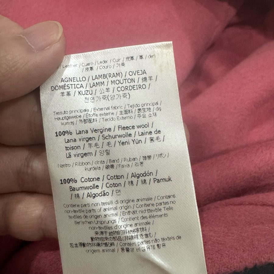 Fendi 貂毛羊毛粉色外套size IT44-6