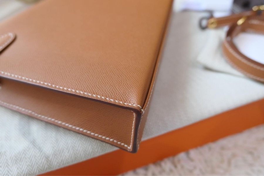 🉐特價🉐全新 Hermès Kelly Elan 金棕金釦-13