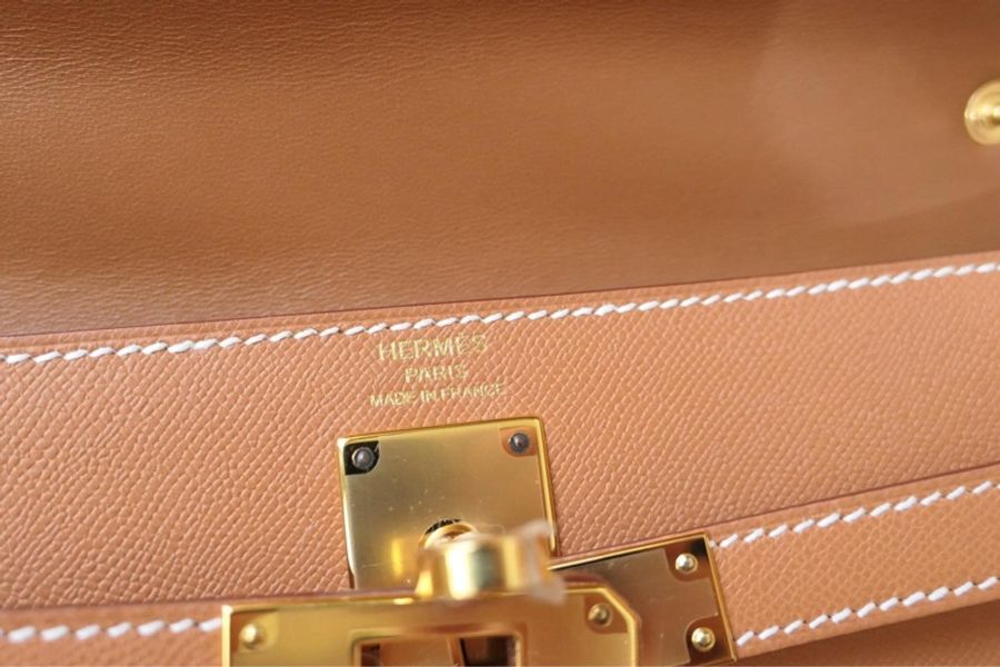 🉐特價🉐全新 Hermès Kelly Elan 金棕金釦-17