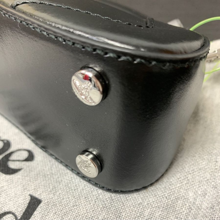 全新西太后大土星腋下包Vivienne Westwood Amber leather clutch bag-6