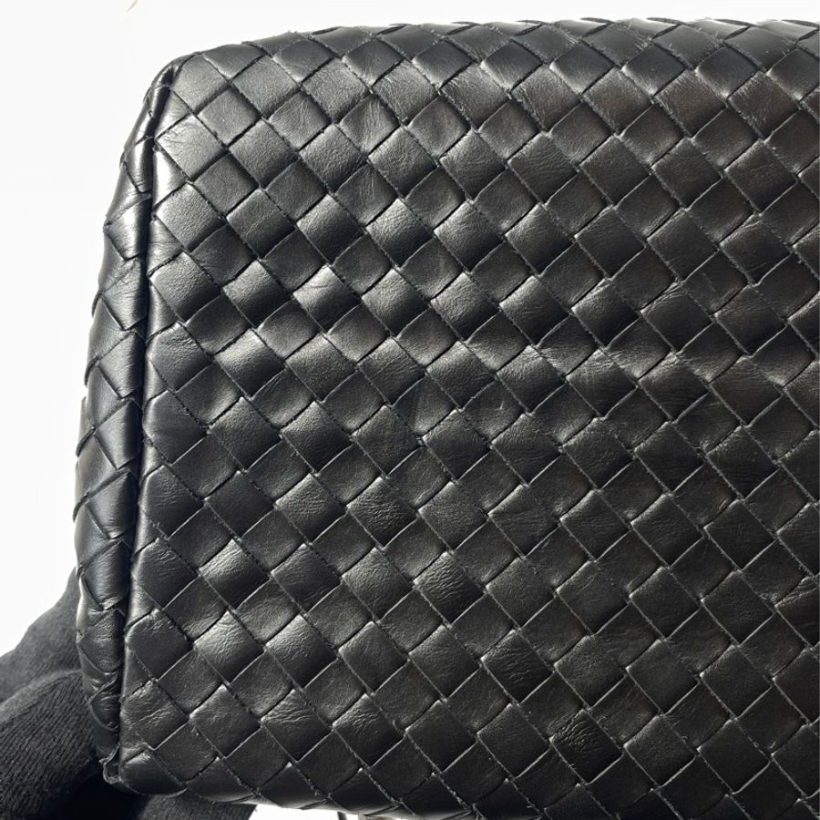 Bottega Veneta Roma黑皮編織包-9