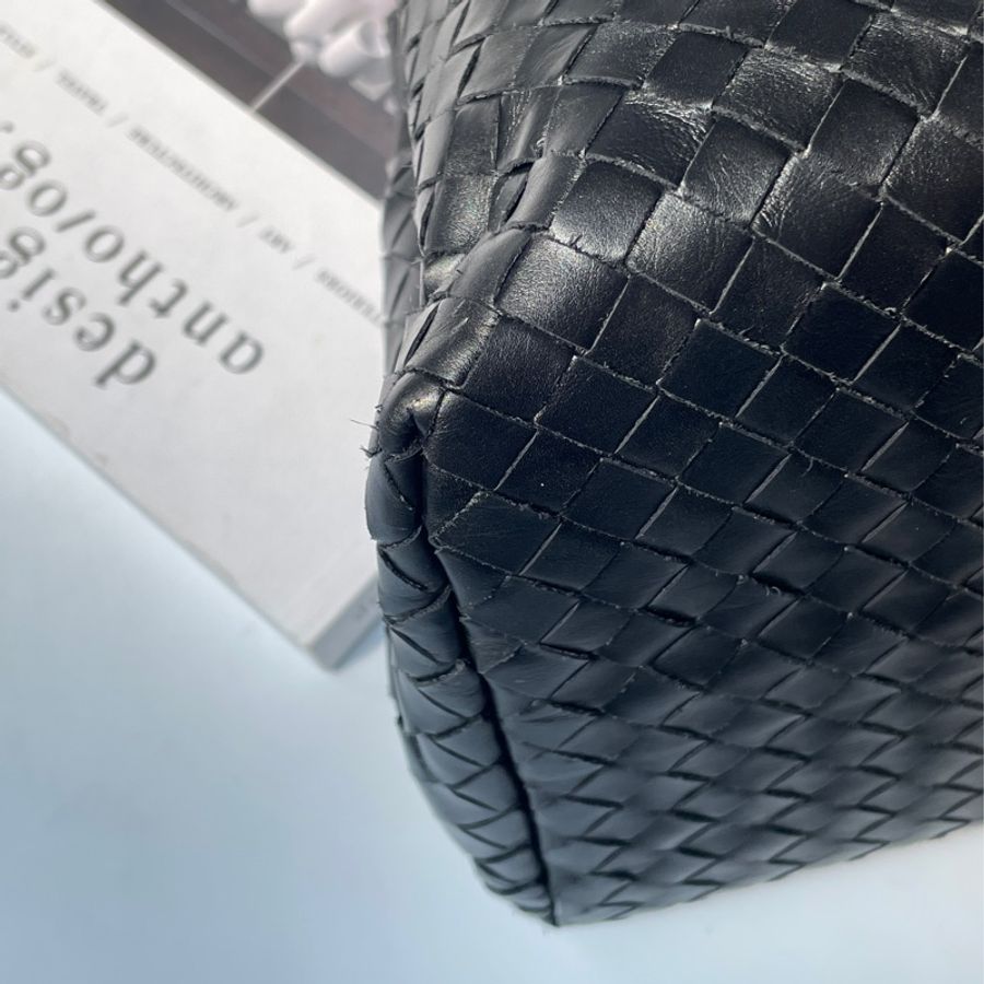 Bottega Veneta Roma黑皮編織包-11