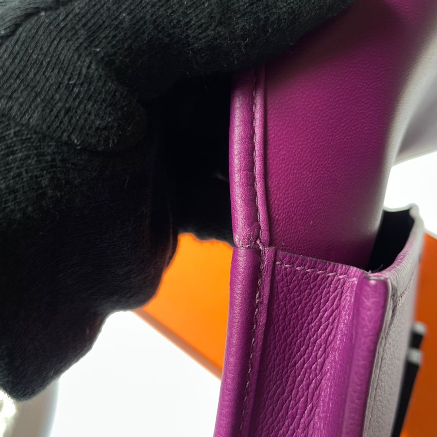 Hermes Jige duo紫牛皮手拿包-16
